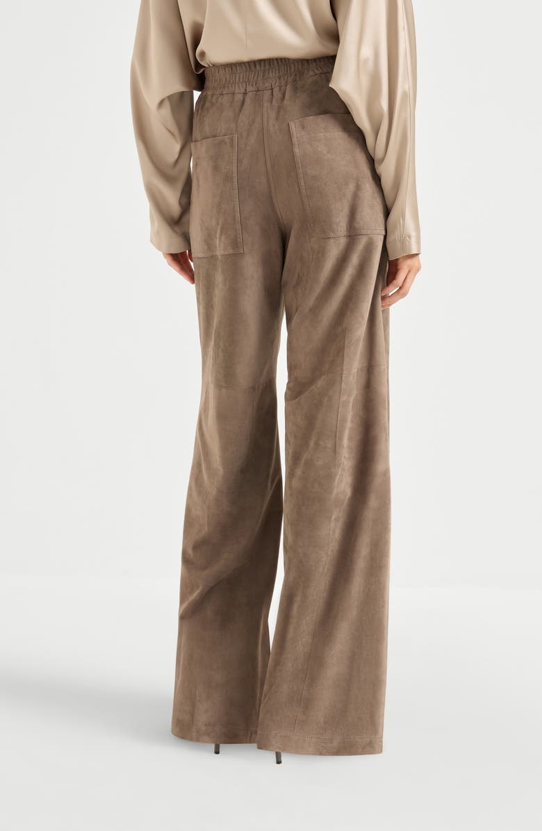 Brunello Cucinelli Loose Track trousers, Alternate, color, Mud
