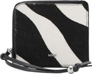 MANGO Zebra Print Genuine Calf Hair Wallet