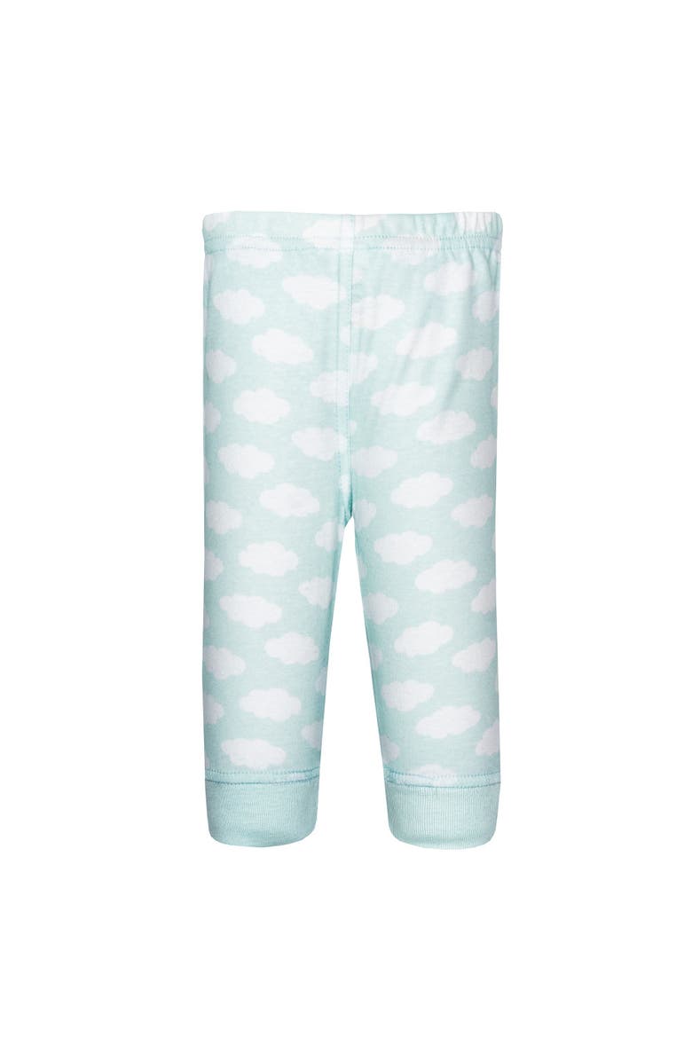 Hudson Baby Casual Cotton Pants & Leggings, Alternate, color, Gray Mint Elephant