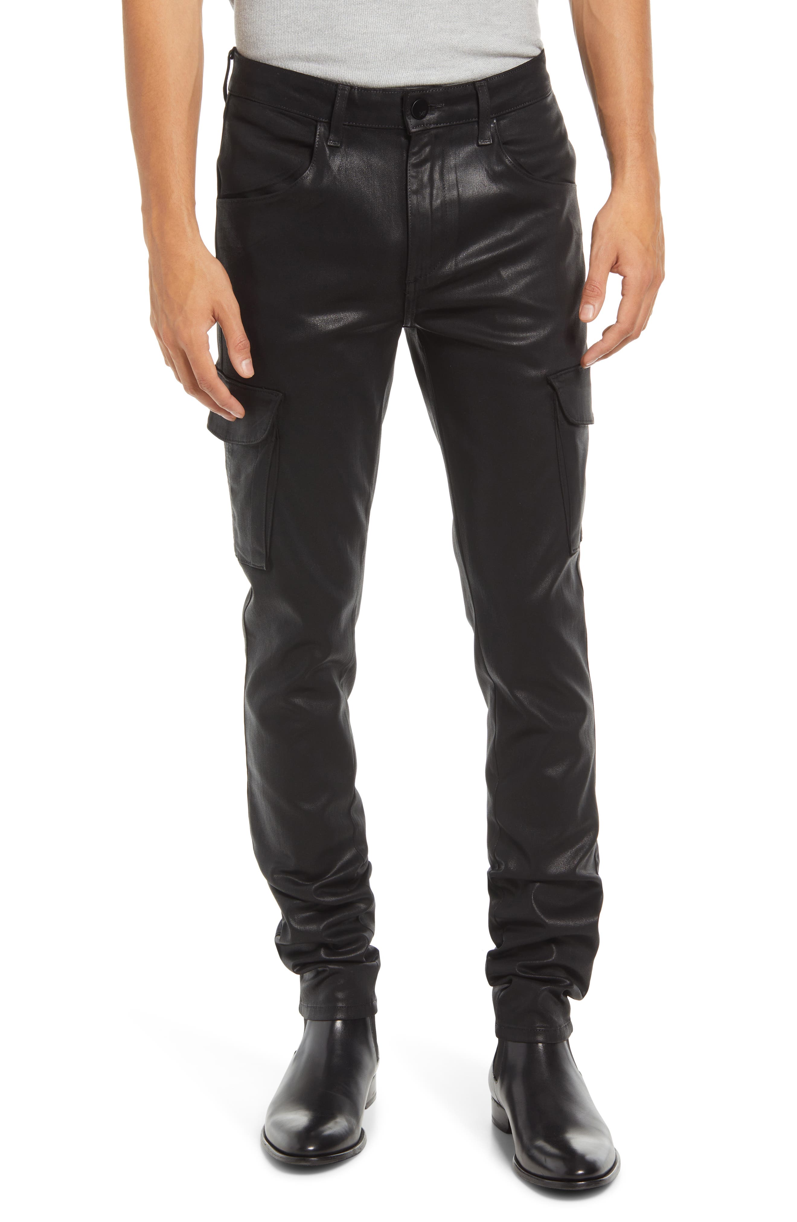 Monfrère Preston Skinny Coated Denim Cargo Pants