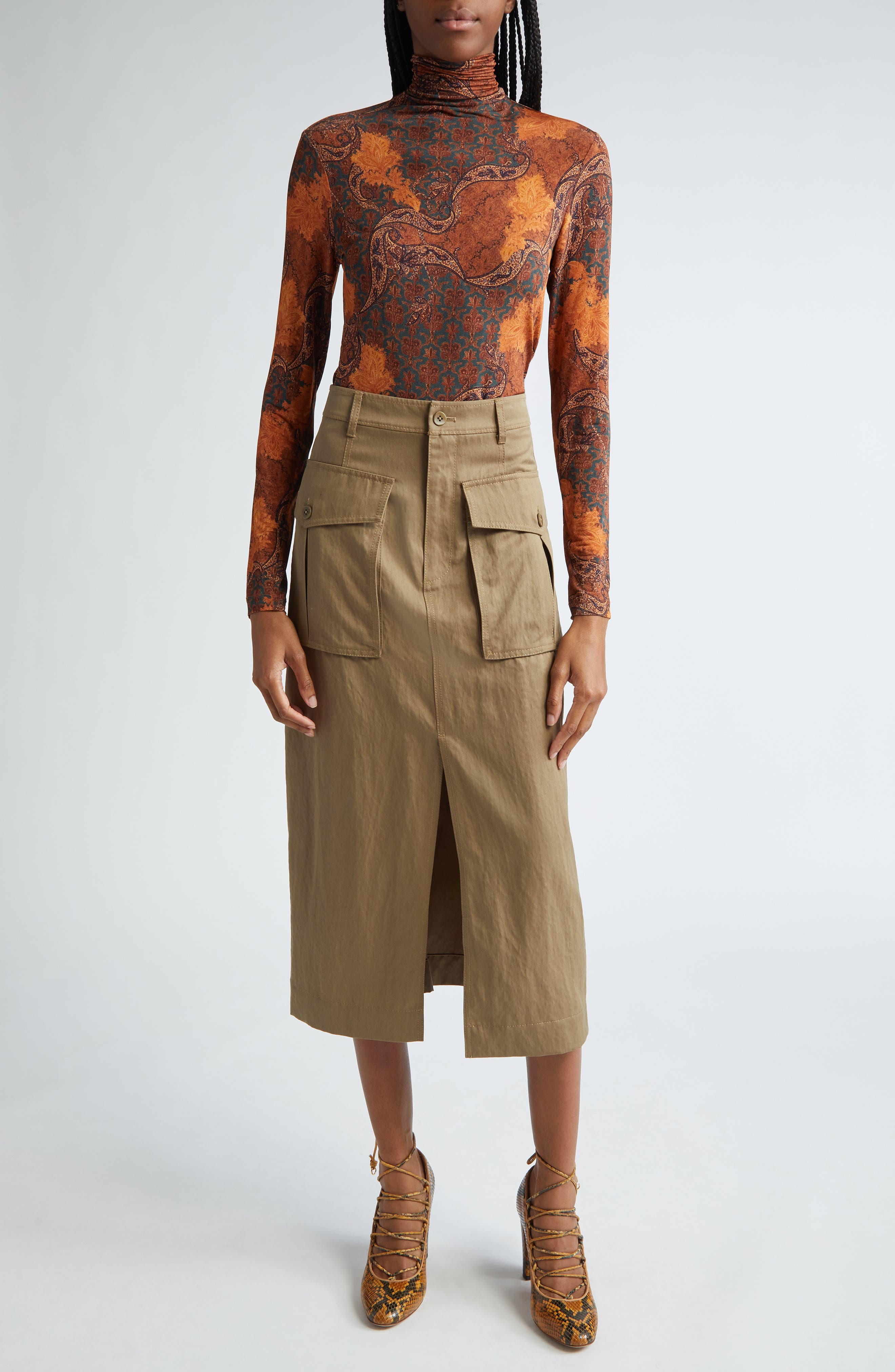 Veria Twill Cargo Skirt - image 2