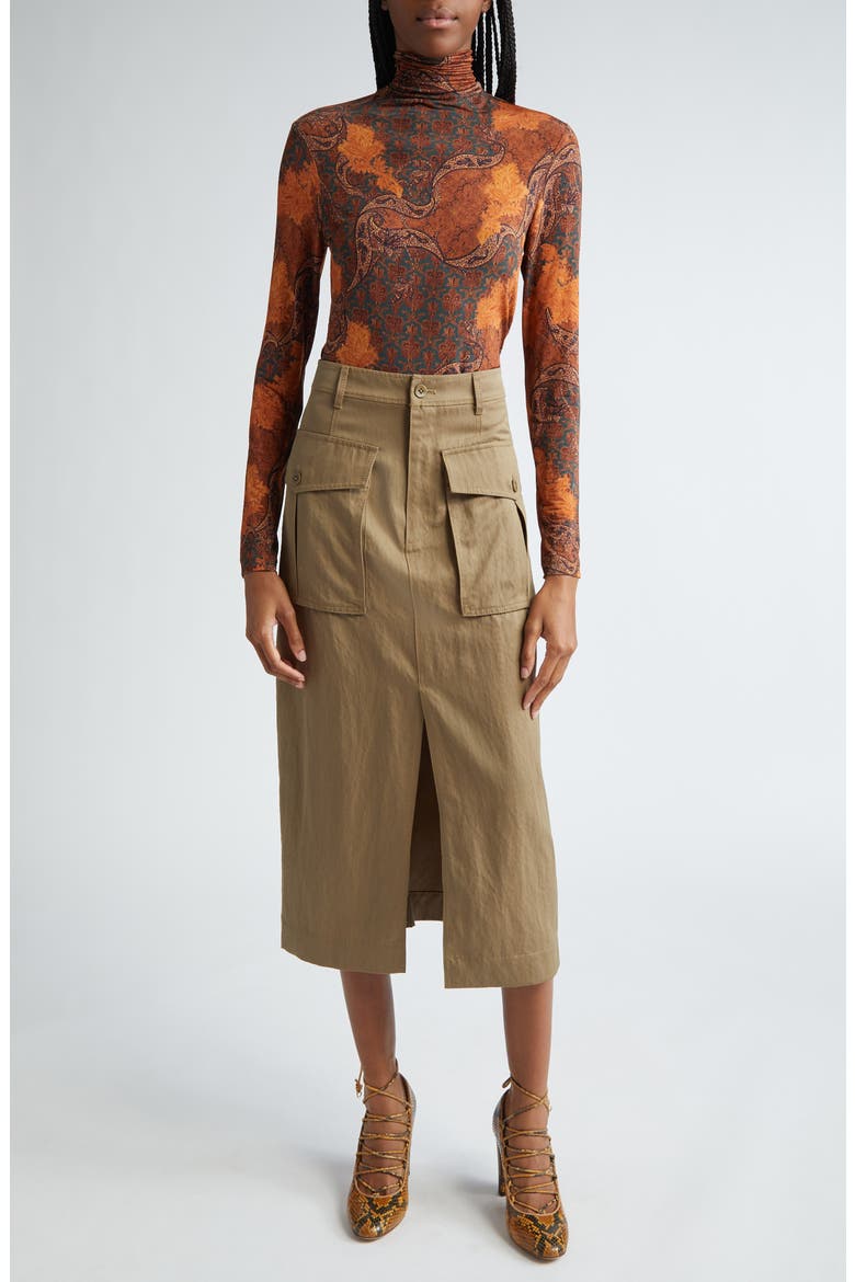 Veria Twill Cargo Skirt, Alternate, color, DRIFTWOOD