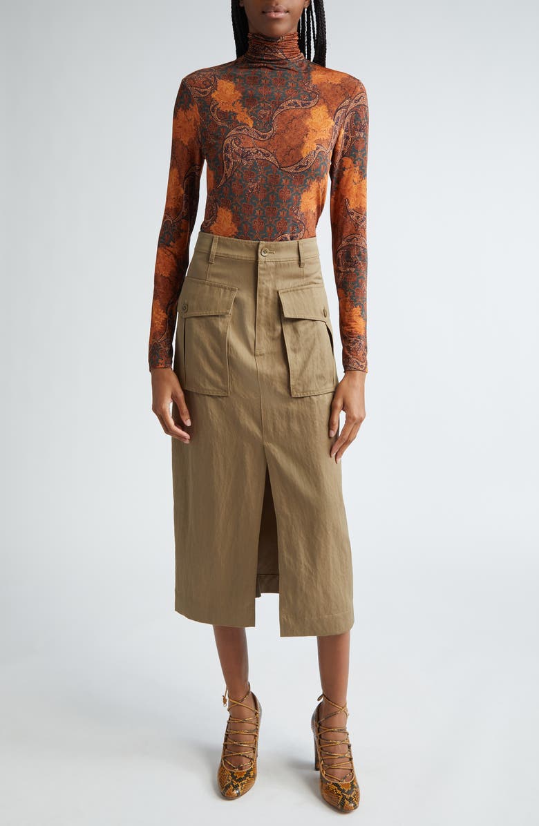 Ulla Johnson Veria Twill Cargo Skirt, Alternate, color,