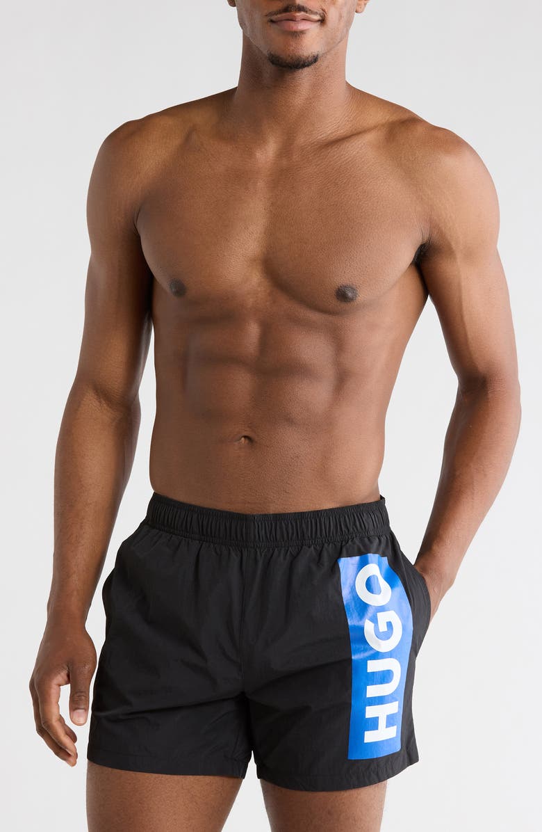 BOSS Okko Swim Trunks, Main, color, Black