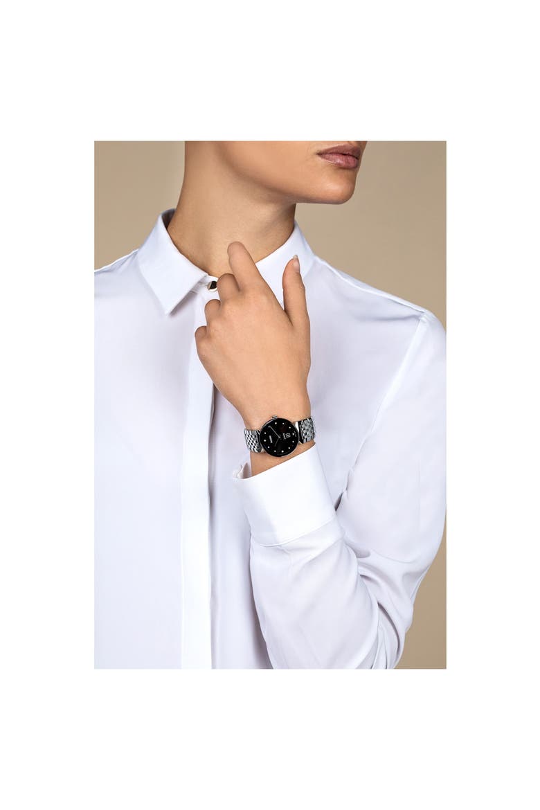 Florence Classic Diamond Bracelet Watch, 30mm, Alternate, color, BLACK