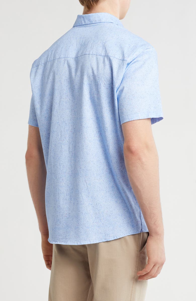 WESTZEROONE Rafael Short Sleeve Stretch Button-Up Shirt, Alternate, color, Blue
