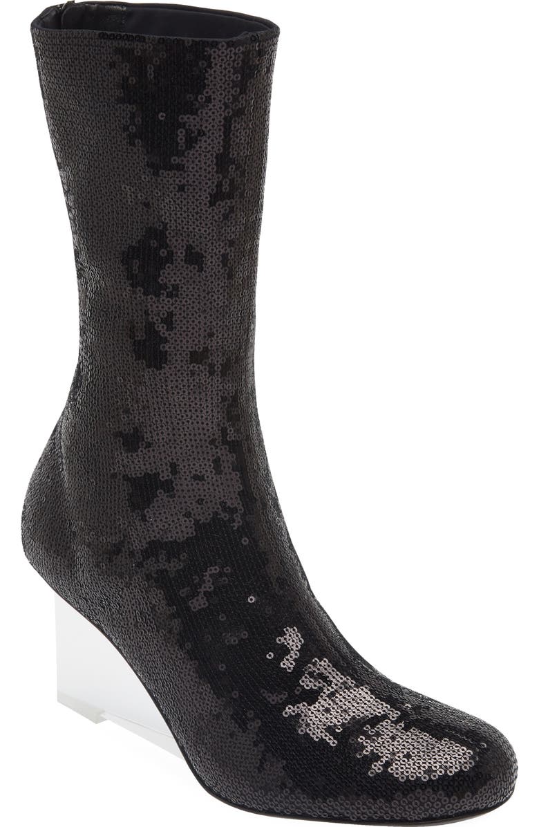 McQueen Shard Wedge Sock Boot, Main, color,