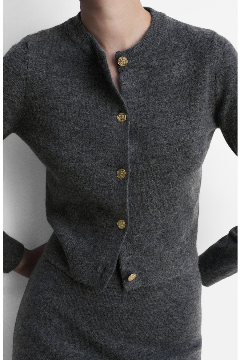 Eliote Crop Cardigan, Alternate, color, GREY