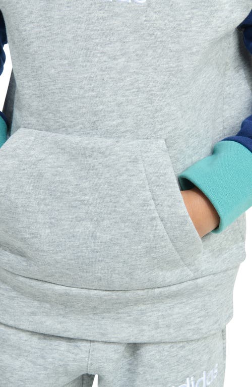 Adidas Originals Adidas Kids' Colorblock Hoodie & Joggers Set In Gray