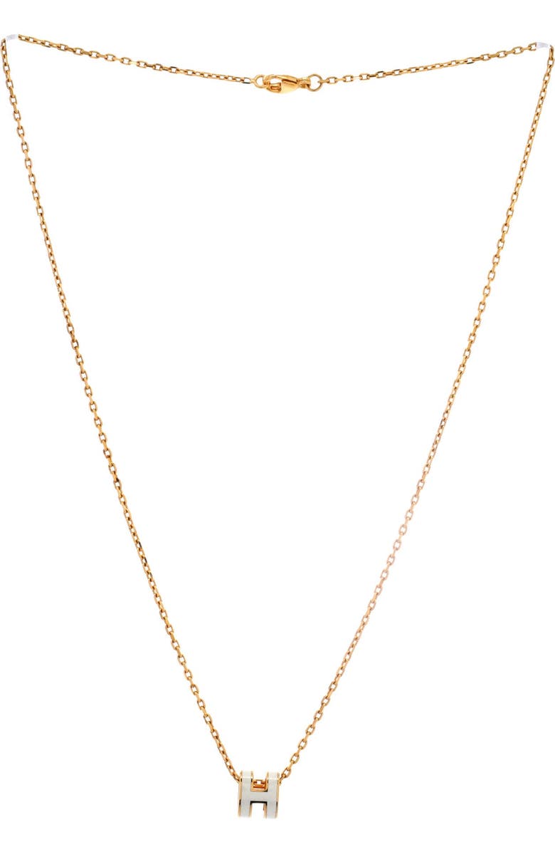 Pre-Owned Hermes Pop H Pendant Chain Necklace Metal and Enamel Mini, Alternate, color, Neutral