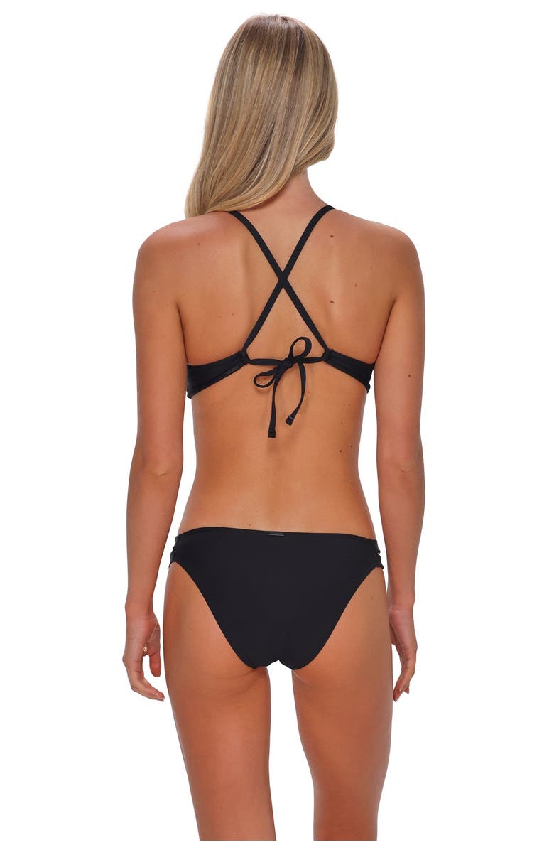 Sunsets Dora Double Tab Bikini Swim Bottoms, Main, color, Black