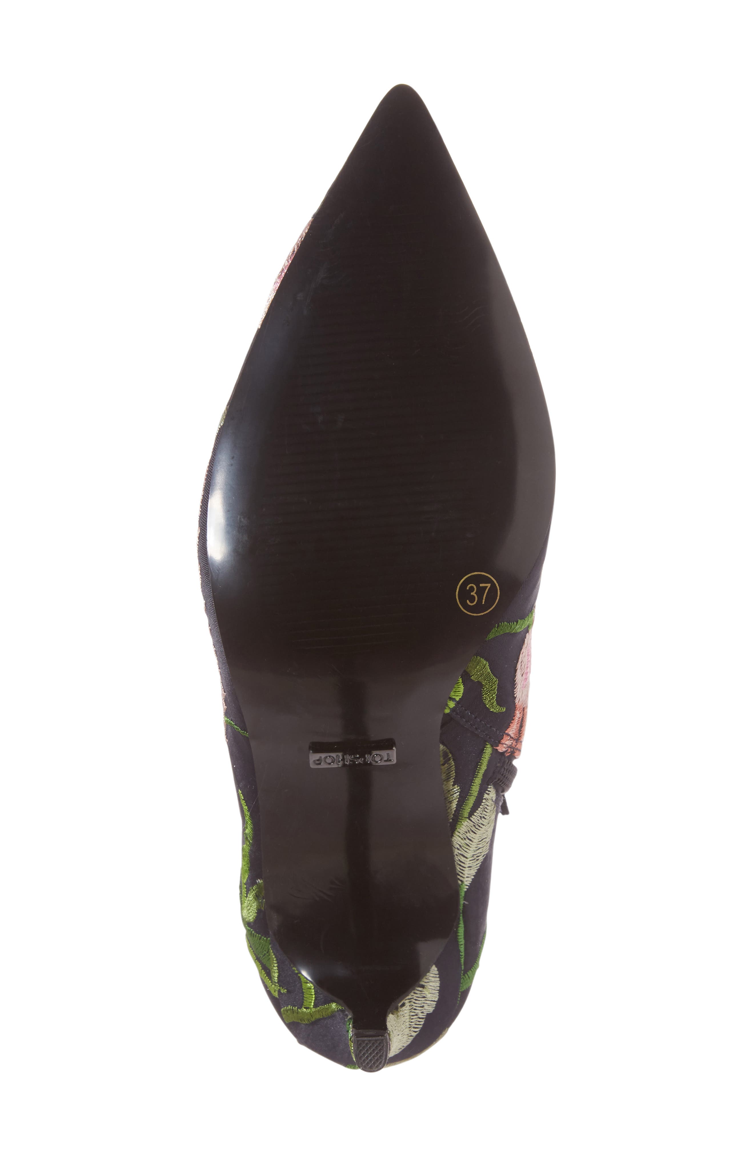 Topshop Mimosa Pointy Toe Bootie, Alternate, color, Navy Multi