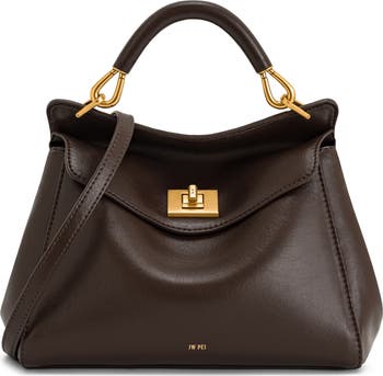Lucia Faux Leather Top Handle Bag