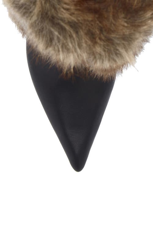 Jeffrey Campbell Thermal Faux Fur Cuff Bootie In Brown