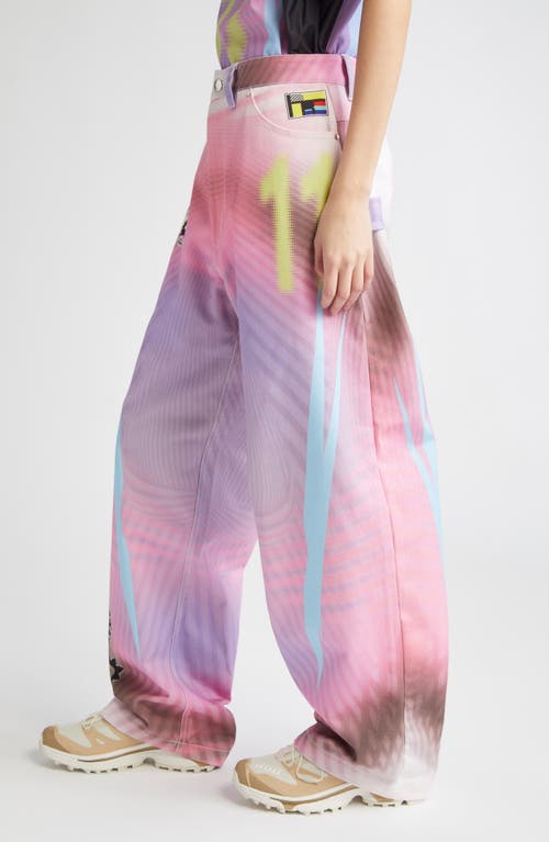 Paolina Russo Baggy Wide Leg Jeans In Pink