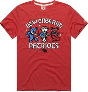 Homage Men's Homage Red New England Patriots NFL x Grateful Dead Tri-Blend T-Shirt