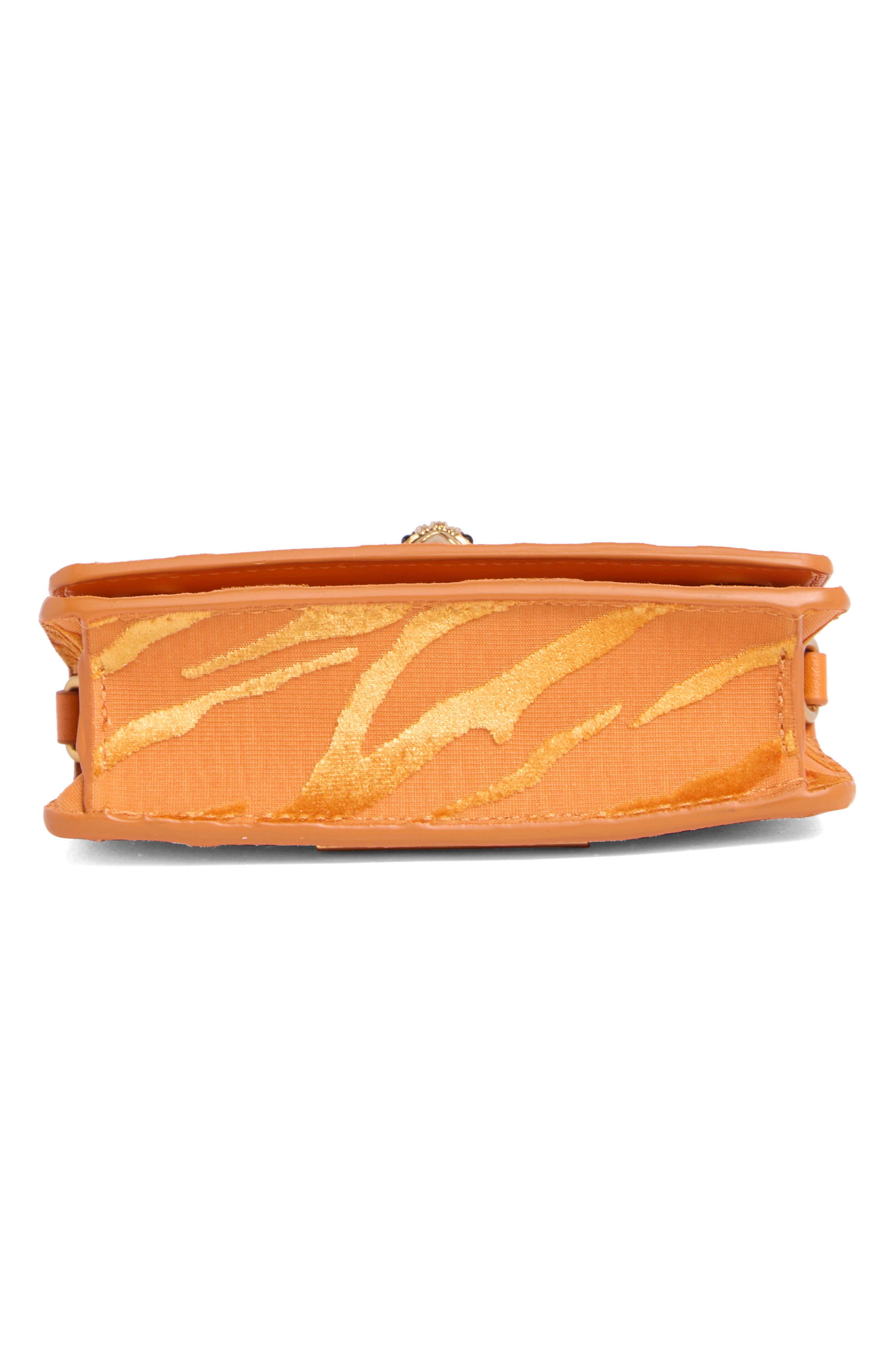 Long Nano Shoreditch Velvet Crossbody Bag, Alternate, color, ORANGE