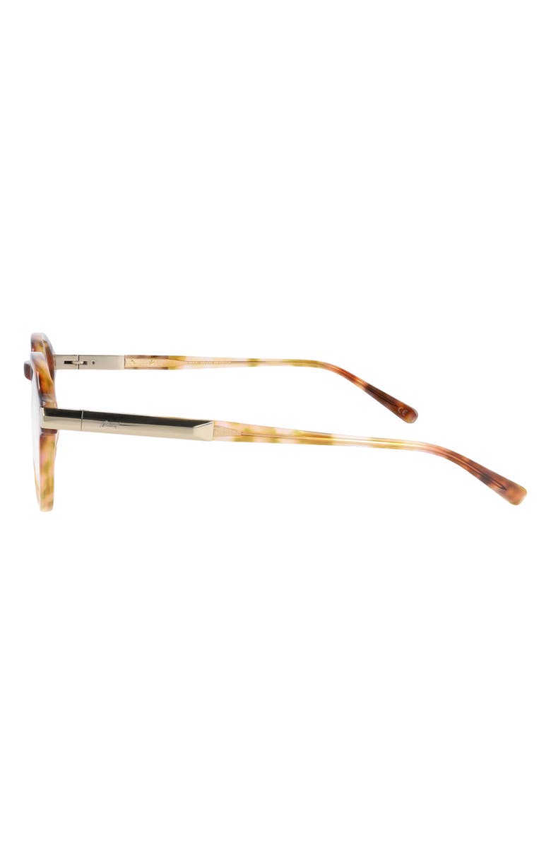 Brioni Novelty 51mm Round Sunglasses, Alternate, color, Havana Havana Transparent