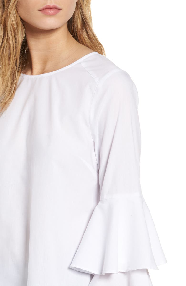 Chelsea28 Bell Sleeve Poplin Top, Alternate, color, 