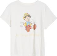 Re/Done x Disney Classic 'Pinocchio' Graphic T-Shirt