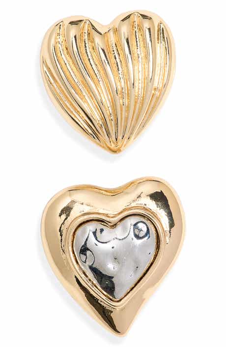 Set of 2 Heart Brooches
