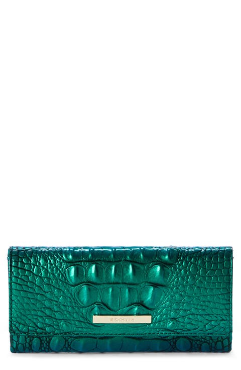 Cordelia Croc Embossed Leather Wallet