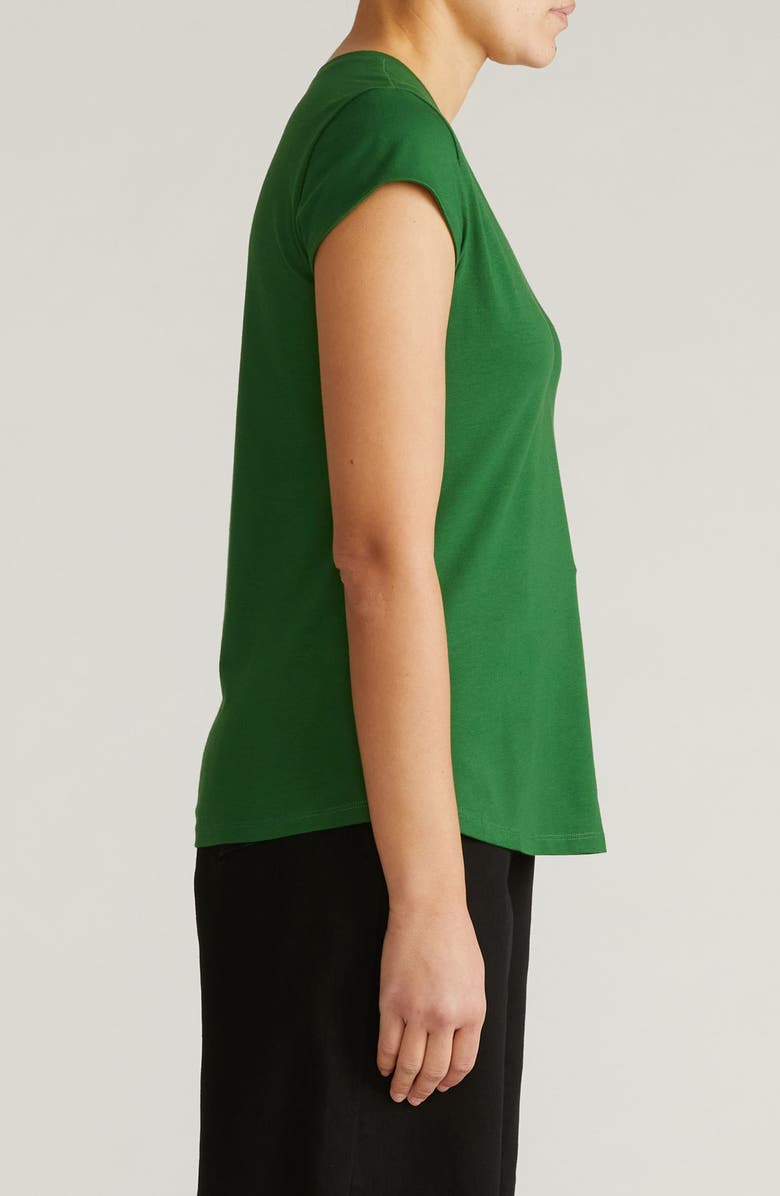 Universal Standard Ashley V-Neck T-Shirt, Alternate, color, Green Park