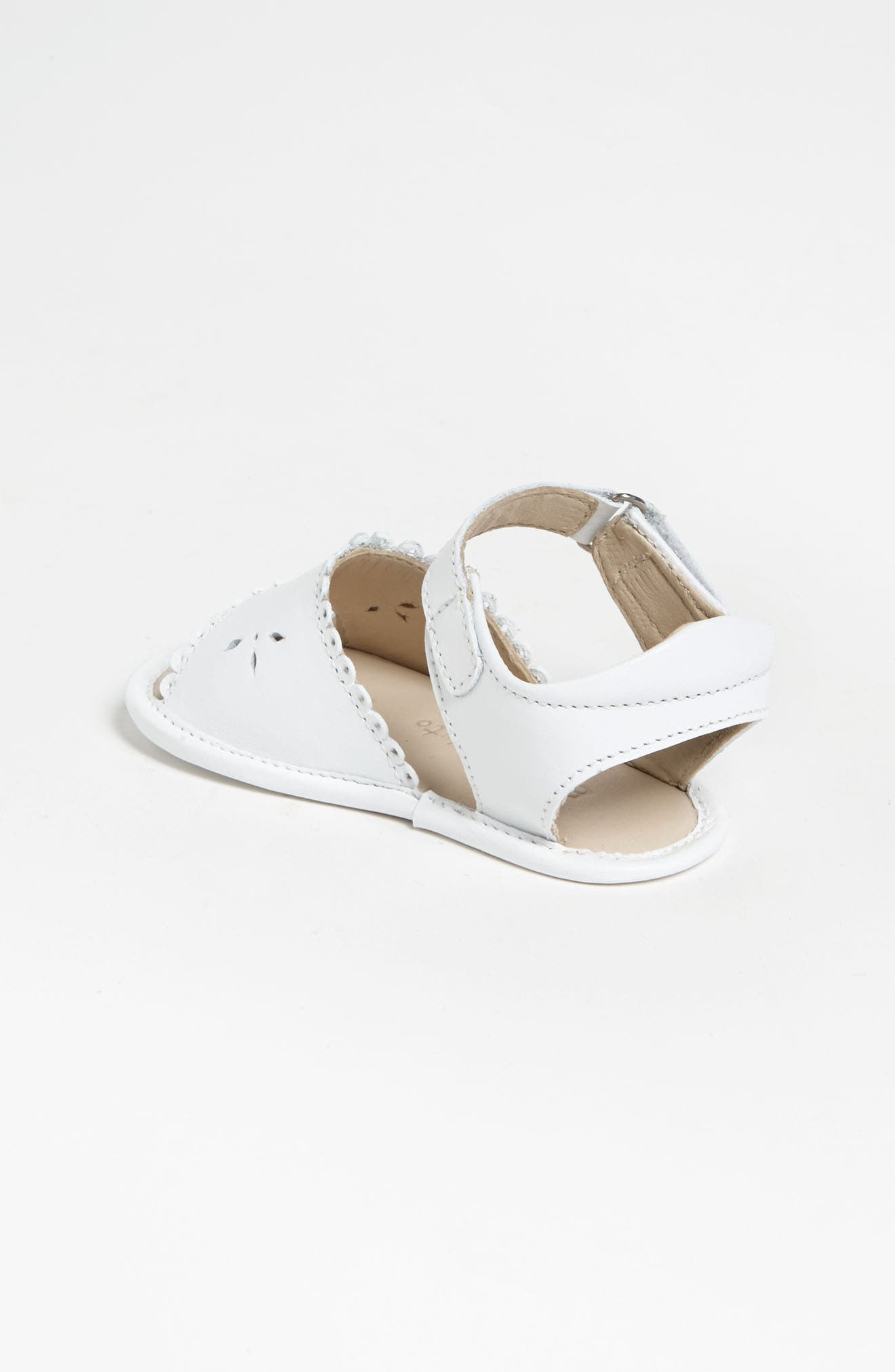Elephantito Scalloped Sandal, Alternate, color, White