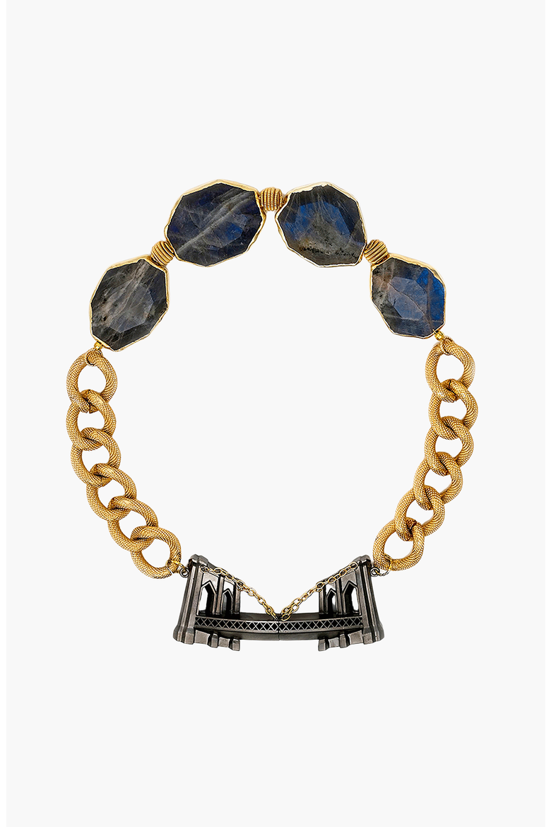 The Gotham Nights Necklace, Main, color, Gold