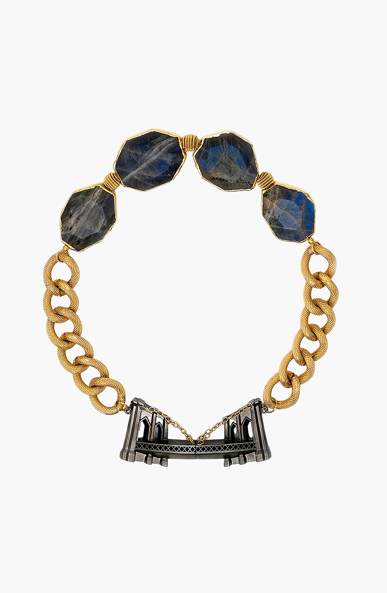 Samantha Siu - New York The Gotham Nights Necklace, Main, color, Gold