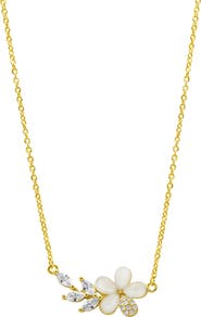 Adornia Crystal & Opal Flower Pendant Necklace