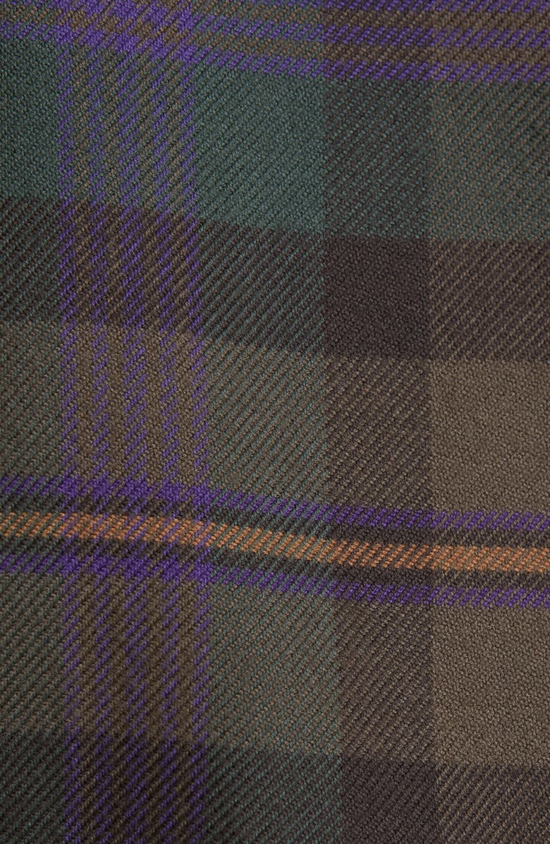 Ralph Lauren Purple Label Plaid Cotton Flannel Button-Up Shirt, Alternate, color, Loden Multi