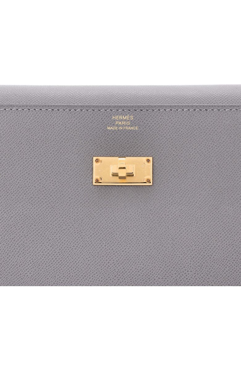 Pre-Owned Hermes Kelly Pocket Wallet Madame Long, Alternate, color, Gris Meyer