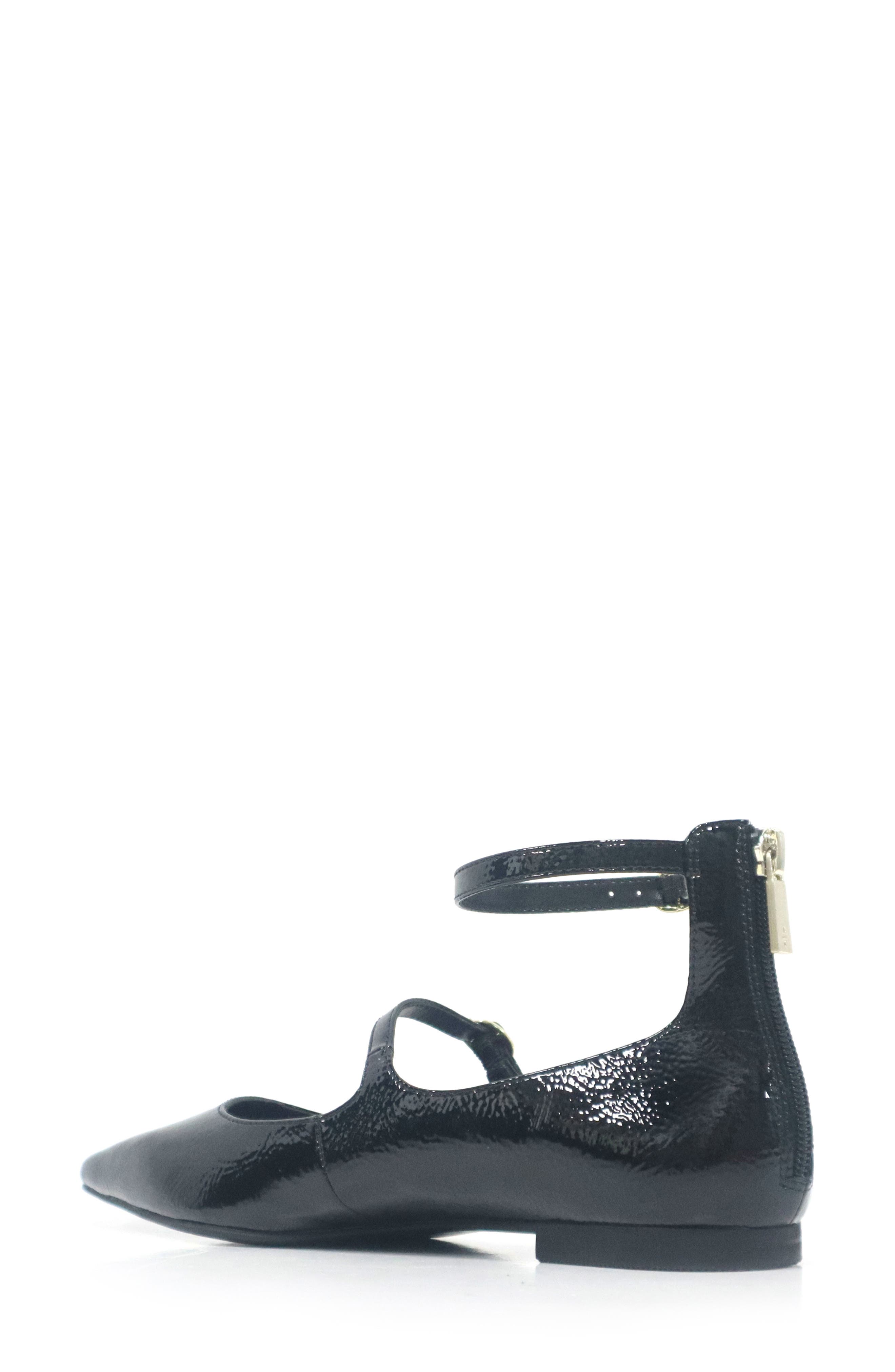 Kenneth Cole Nolita Ankle Strap Mary Jane Flat, Alternate, color, Black Patent
