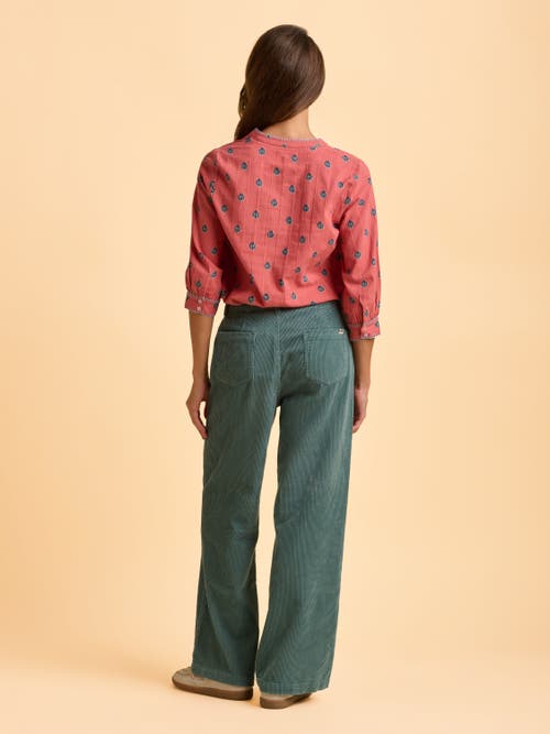 Brakeburn Sara 3/4 Sleeve Round Neck Shirt In Pink