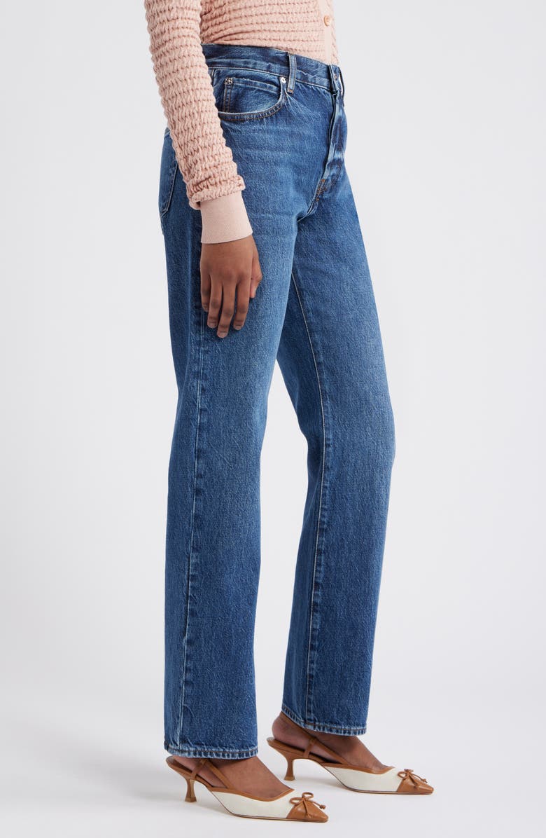 FRAME The Staple High Waist Straight Leg Jeans, Alternate, color, Hitched