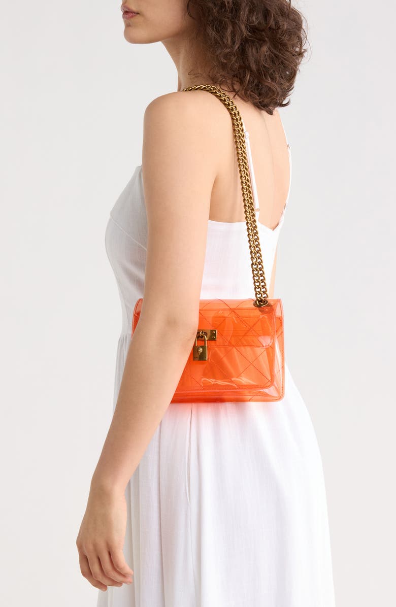 Kurt Geiger London Mini Brixton Vinyl Crossbody Bag, Alternate, color, Orange