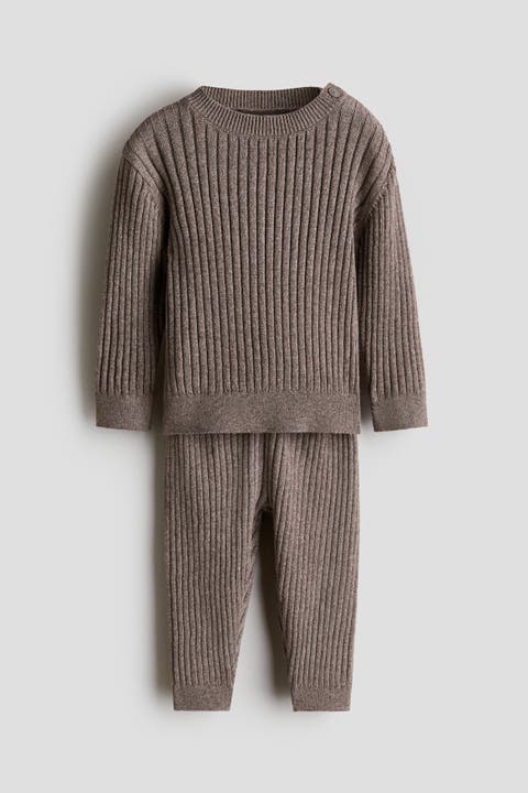 2-piece Wide-rib Cotton Set