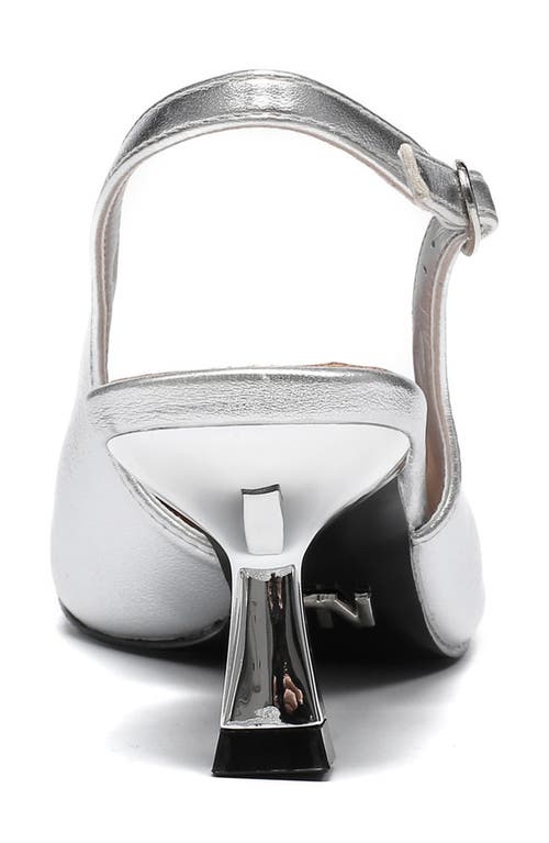 Ninety Union Lana Slingback Kitten Heel Pump In Silver