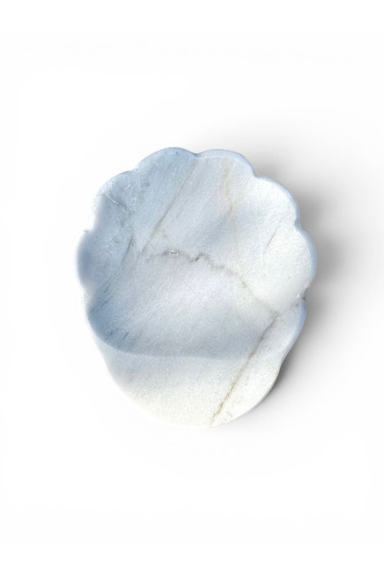 Belle Marble Spoon Rest, Main, color, White