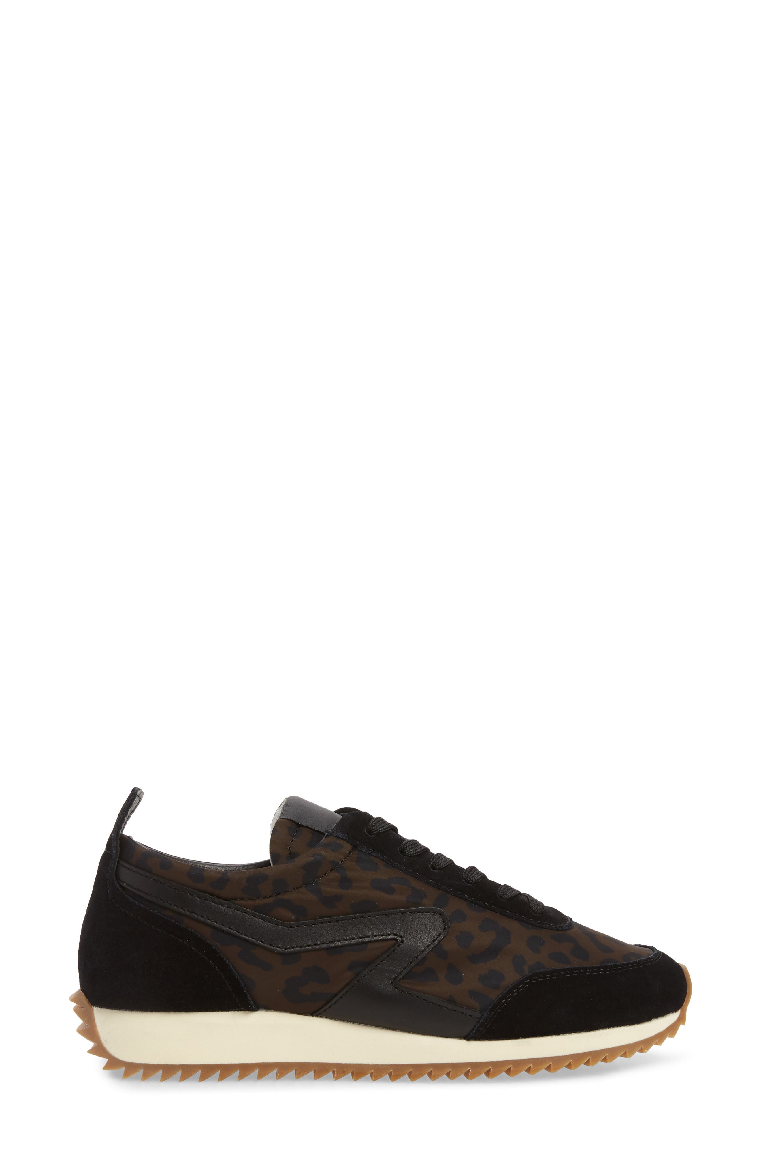 Retro Runner Sneaker, Alternate, color, BLACK/PRINT