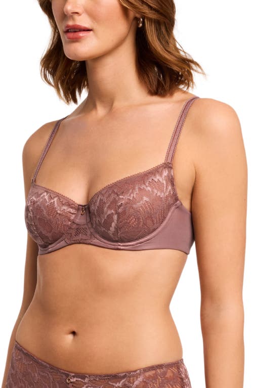 Montelle Intimates Metallic Flirt Underwire Lace Demi Bra In Multi