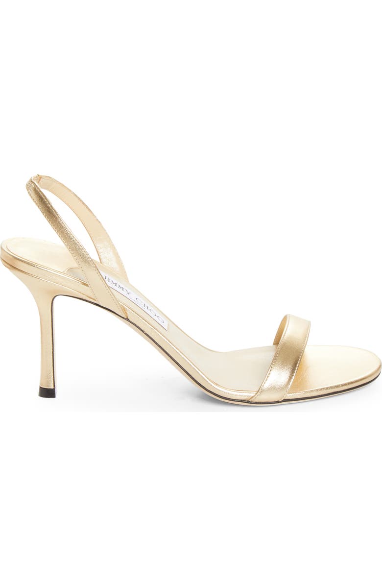 Jimmy Choo Jenn Metallic Slingback Sandal, Alternate, color, Gold