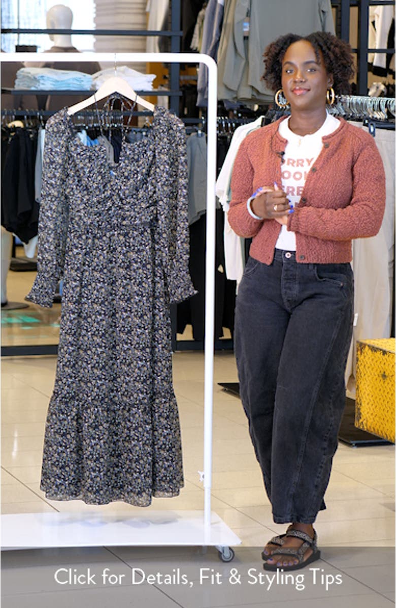 Kezia Floral Long Sleeve Midi Dress