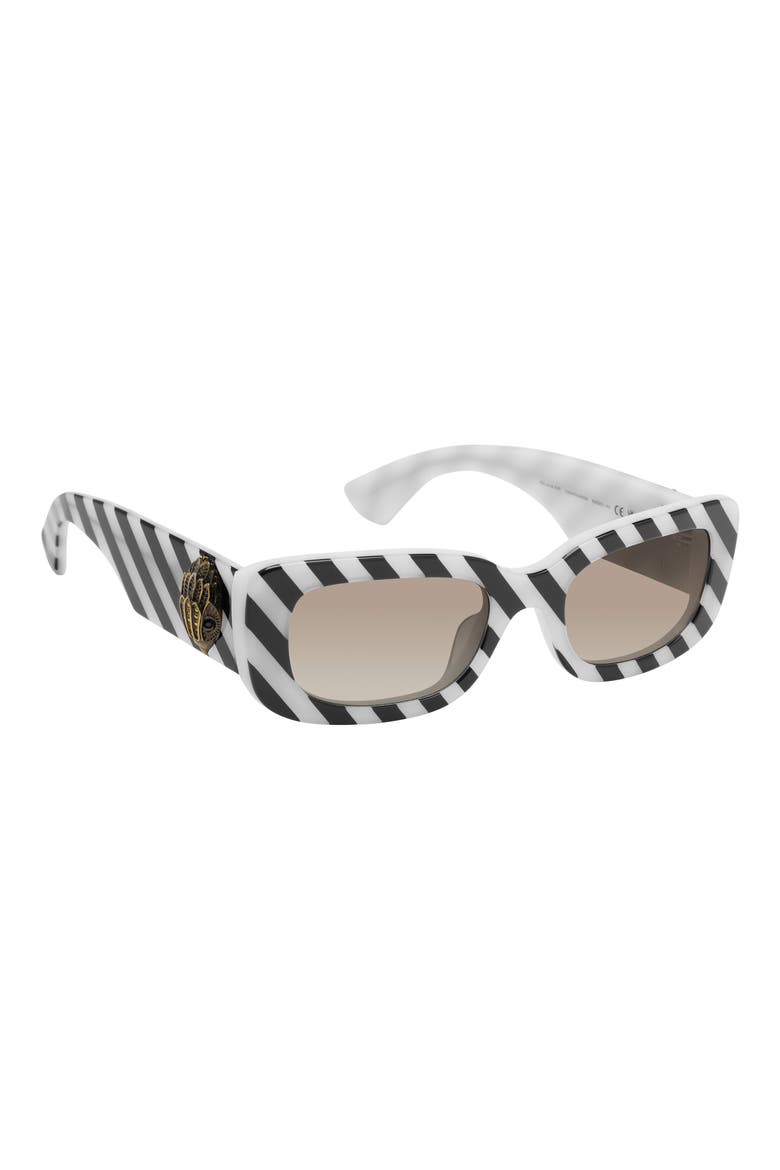 52mm Rectangular Sunglasses, Alternate, color, BONE/ BROWN