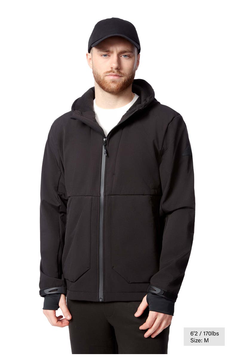 Alpine North Tofino - Men's Fleece Lined Softshell Windbreaker, Alternate, color, Black