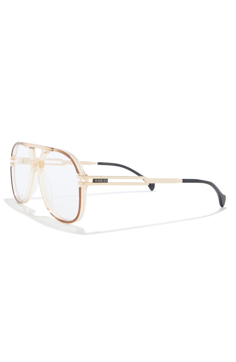 Gucci 58mm Aviator Optical Frames, Alternate, color, 