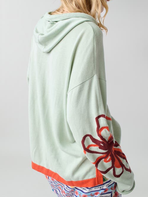 Lingua Franca Reina Hoodie In Light Teal