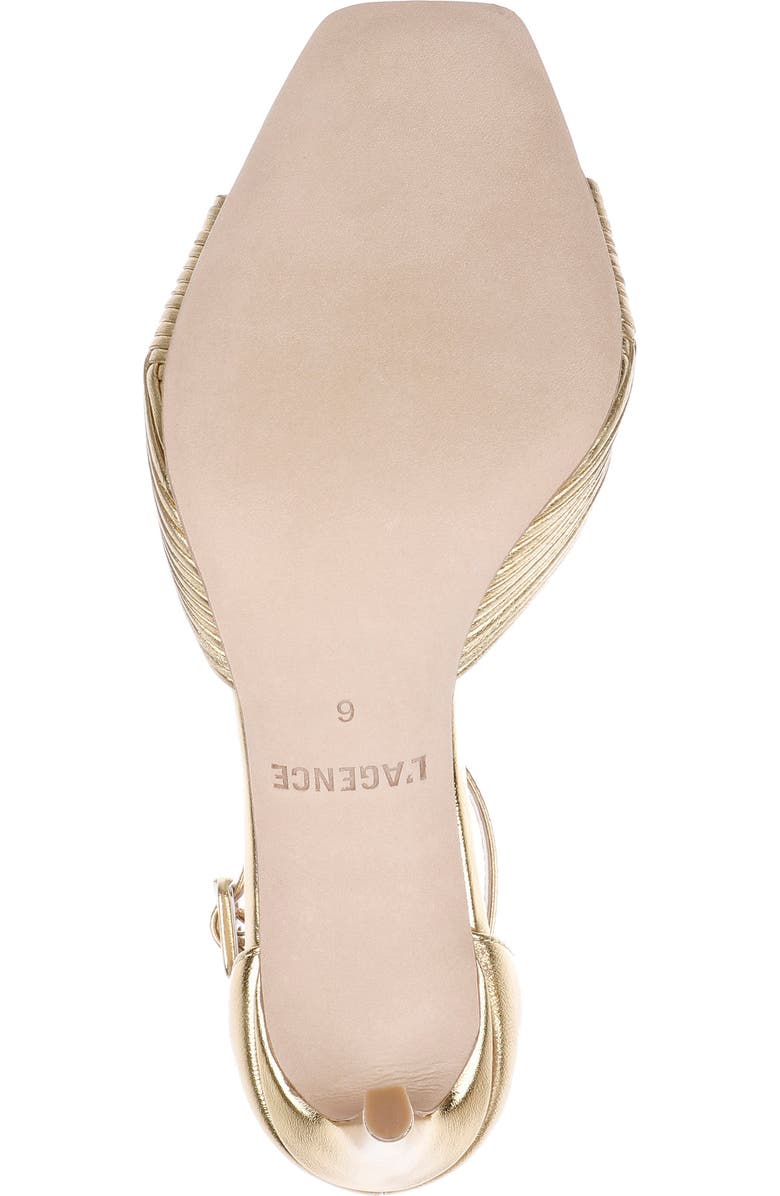 L'AGENCE Cici Ankle Strap Sandal, Alternate, color, Gold Leather