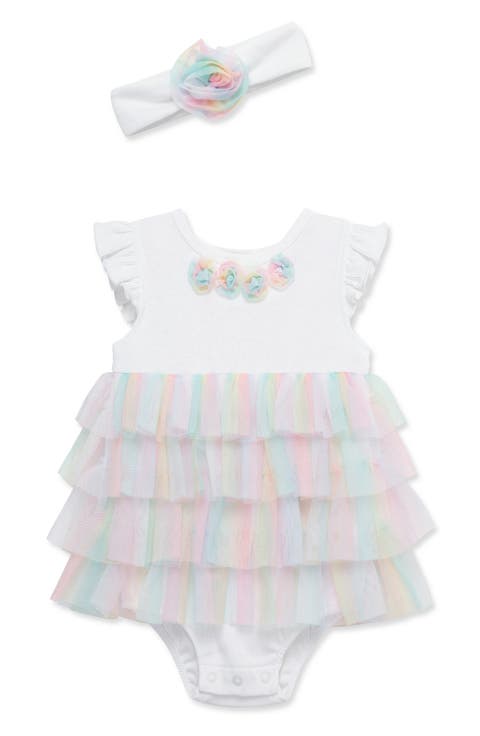 Rainbow Skirted Bodysuit & Headband Set (Baby)